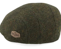 Maddy Virgin Wool Green Flat Cap - MJM Hats