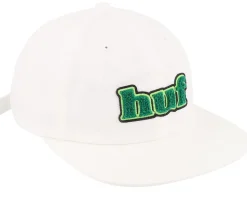 Madison 6 Panel Hat White Strapback - HUF