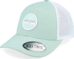 Magnitude Mint W White Mesh W Patch Trucker - Black Clover