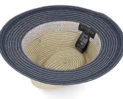 Maleo Paperbraid Beige/Navy Straw Hat - Mayser