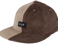 Marina Cord 6 Panel Hat Brown Strapback - HUF
