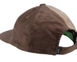 Marina Cord 6 Panel Hat Brown Strapback - HUF