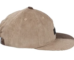 Marina Cord 6 Panel Hat Brown Strapback - HUF