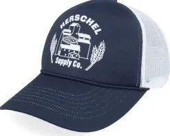 Marina Mesh Silo Cap Black Iris/White A-Frame Trucker - Herschel