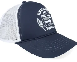 Marina Mesh Silo Cap Black Iris/White A-Frame Trucker - Herschel
