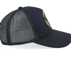 Marina Mesh Silo Cap Black/Golden Yellow A-Frame Trucker - Herschel