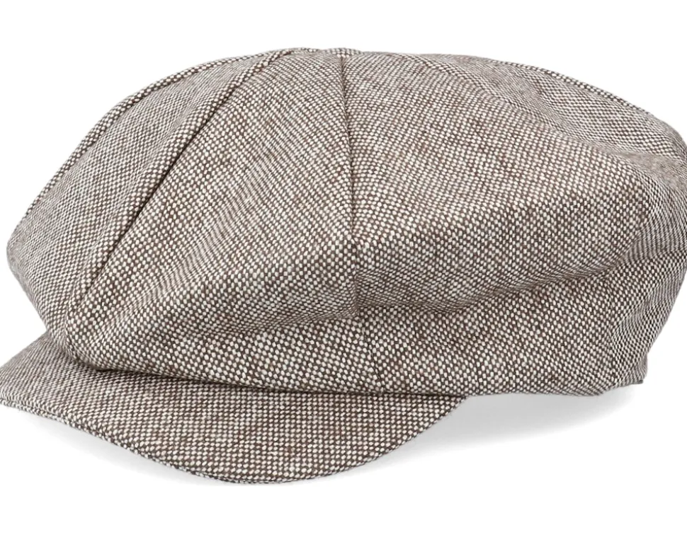 Marl Tweed Big Apple Brown Flat Cap - Jaxon & James