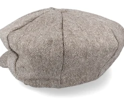 Marl Tweed Big Apple Brown Flat Cap - Jaxon & James