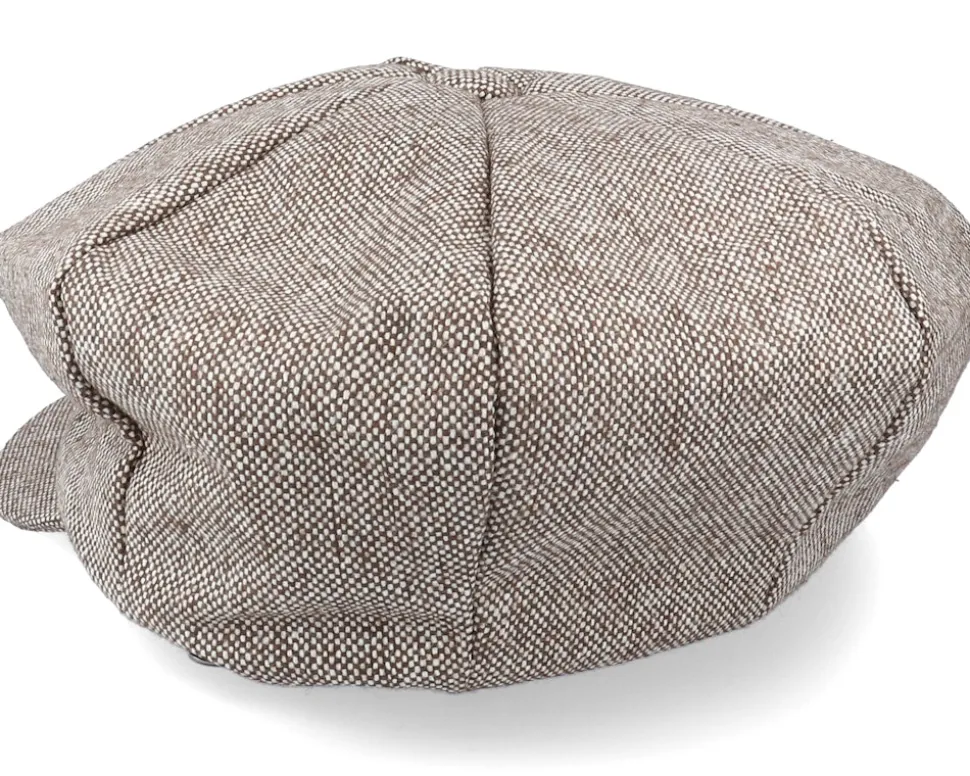 Marl Tweed Big Apple Brown Flat Cap - Jaxon & James