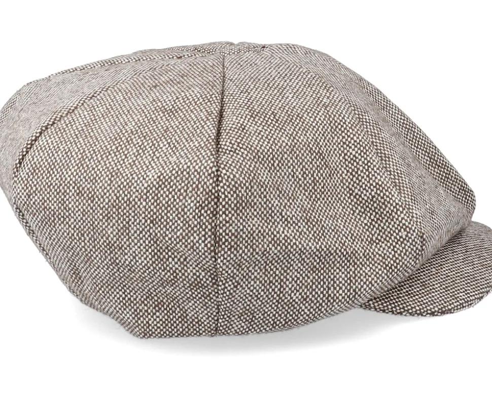 Marl Tweed Big Apple Brown Flat Cap - Jaxon & James