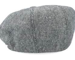 Marl Tweed Newsboy Black Flat Cap - Jaxon & James