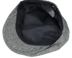 Marl Tweed Newsboy Black Flat Cap - Jaxon & James