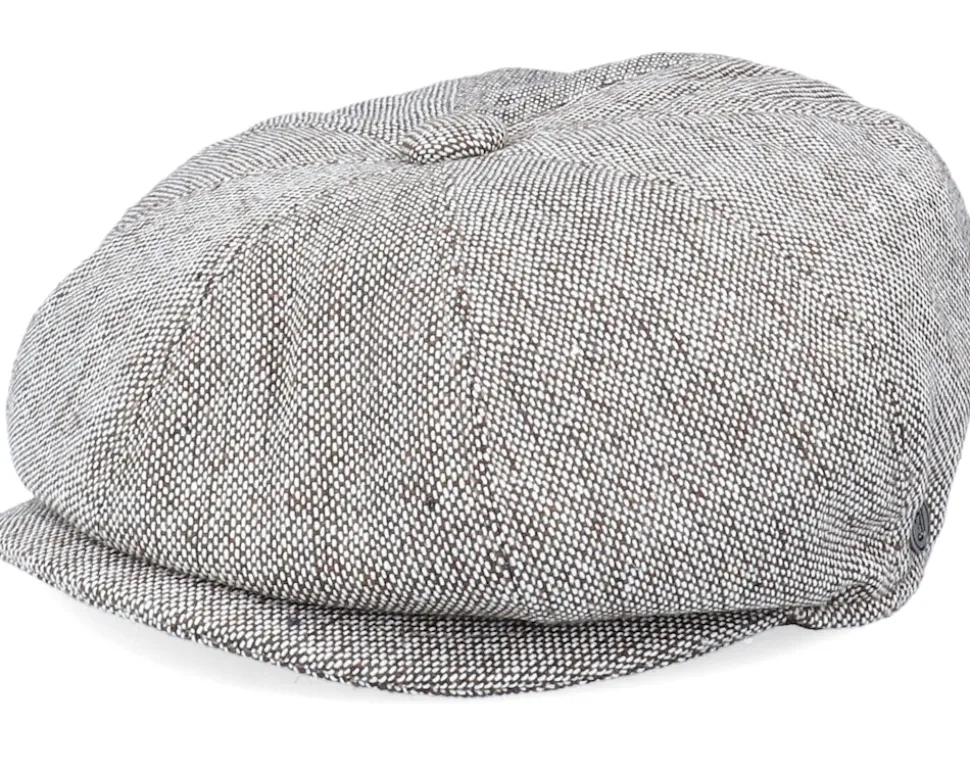 Marl Tweed Newsboy Brown Flat Cap - Jaxon & James