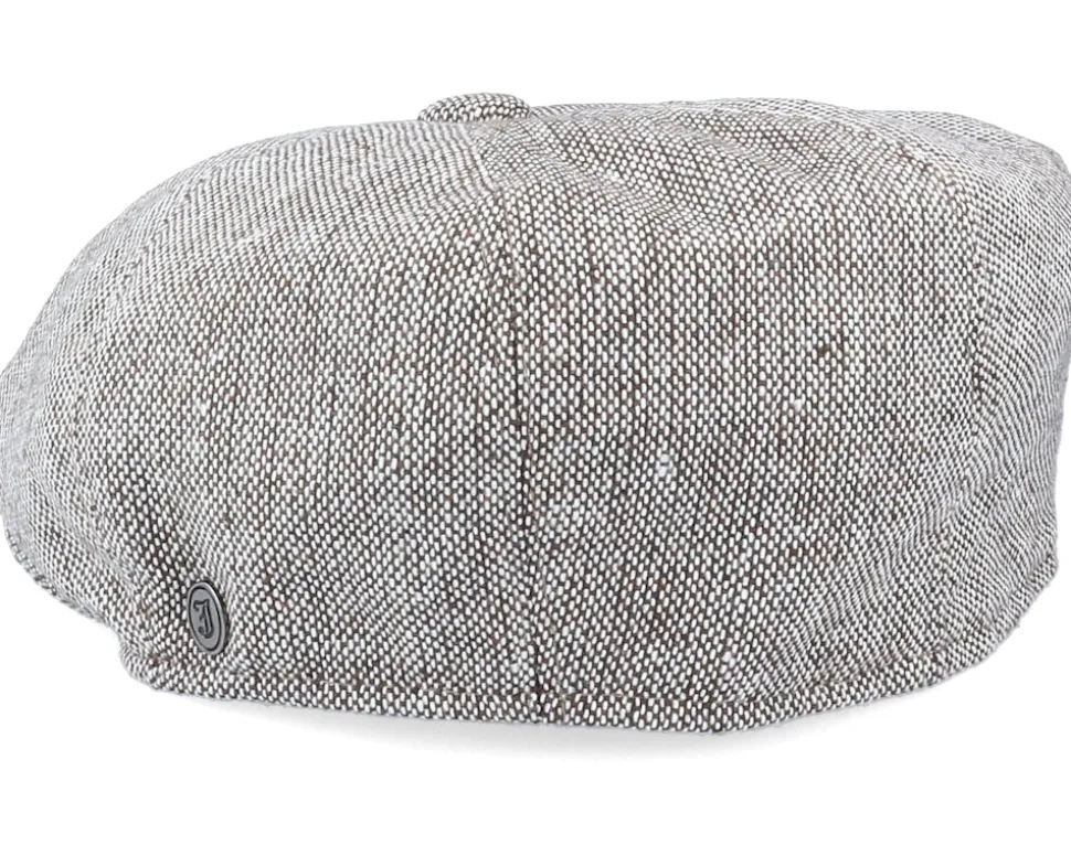 Marl Tweed Newsboy Brown Flat Cap - Jaxon & James