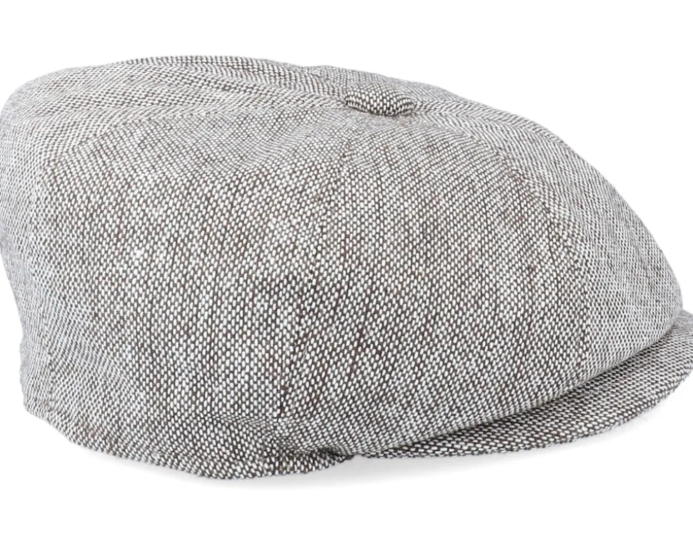 Marl Tweed Newsboy Brown Flat Cap - Jaxon & James
