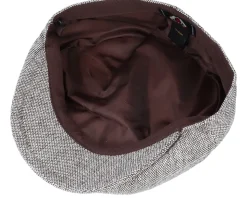 Marl Tweed Newsboy Brown Flat Cap - Jaxon & James
