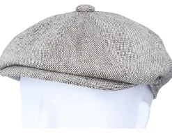Marl Tweed Newsboy Brown Flat Cap - Jaxon & James