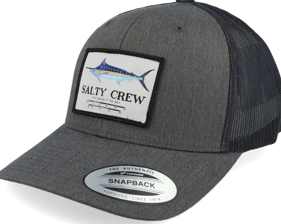 Marlin Mount Retro Dark Heather Grey Trucker - Salty Crew