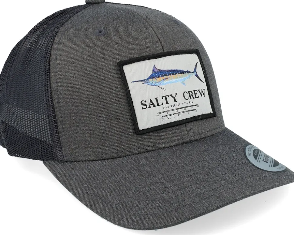 Marlin Mount Retro Dark Heather Grey Trucker - Salty Crew