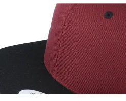 Maroon Black Snapback - Yupoong