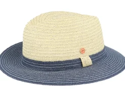 Mathis Paper Beige/Navy Straw Hat - Mayser