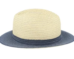 Mathis Paper Beige/Navy Straw Hat - Mayser