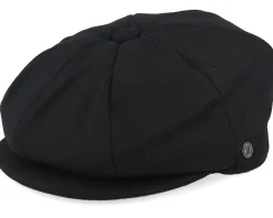 Melton Wool Newsboy Cap Black Snap Cap - Jaxon & James