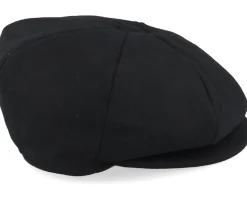 Melton Wool Newsboy Cap Black Snap Cap - Jaxon & James