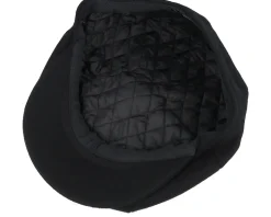 Melton Wool Newsboy Cap Black Snap Cap - Jaxon & James