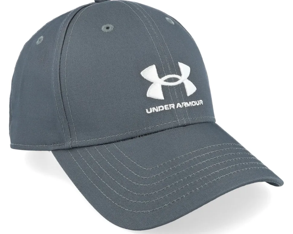 Mens Branded Lockup Pitch Gray Adjustable - Under Armour