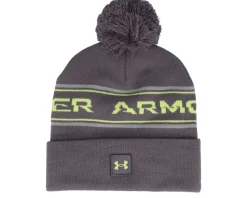 Men's Halftime Beanie Pitch Gray Pom - Under Armour