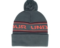 Men's Halftime Beanie Pitch Gray Pom - Under Armour