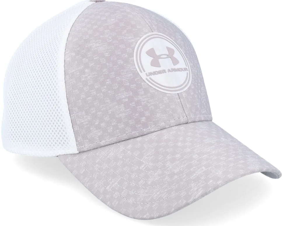 Mens Iso-chill Driver Mesh Gray Matter/Tetra Gray/White Flexfit - Under Armour