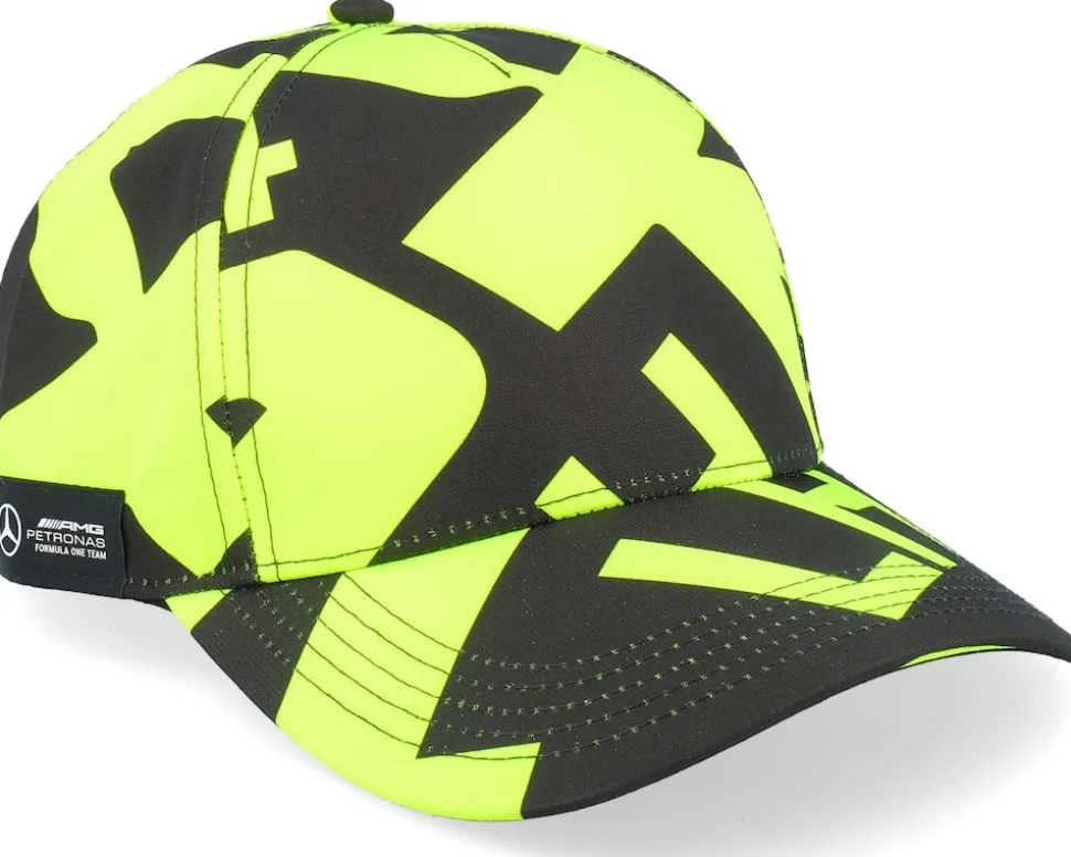 Mercedes Amg F1 24 Hamilton All Over Print Neon Yellow Adjustable - Formula One