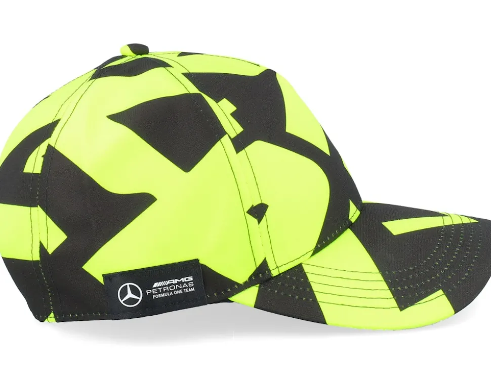 Mercedes Amg F1 24 Hamilton All Over Print Neon Yellow Adjustable - Formula One