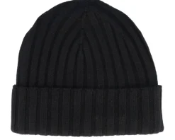Merino Wool Beanie Black Cuff - Wigéns