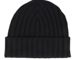 Merino Wool Beanie Black Cuff - Wigéns