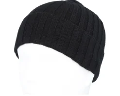 Merino Wool Beanie Black Cuff - Wigéns