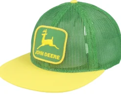 Mesh/Cotton Twill Visor Green/Yellow Trucker - John Deere