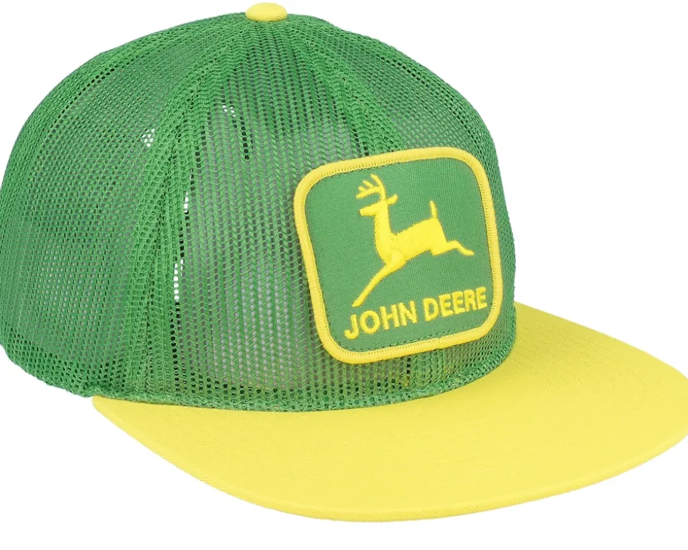 Mesh/Cotton Twill Visor Green/Yellow Trucker - John Deere