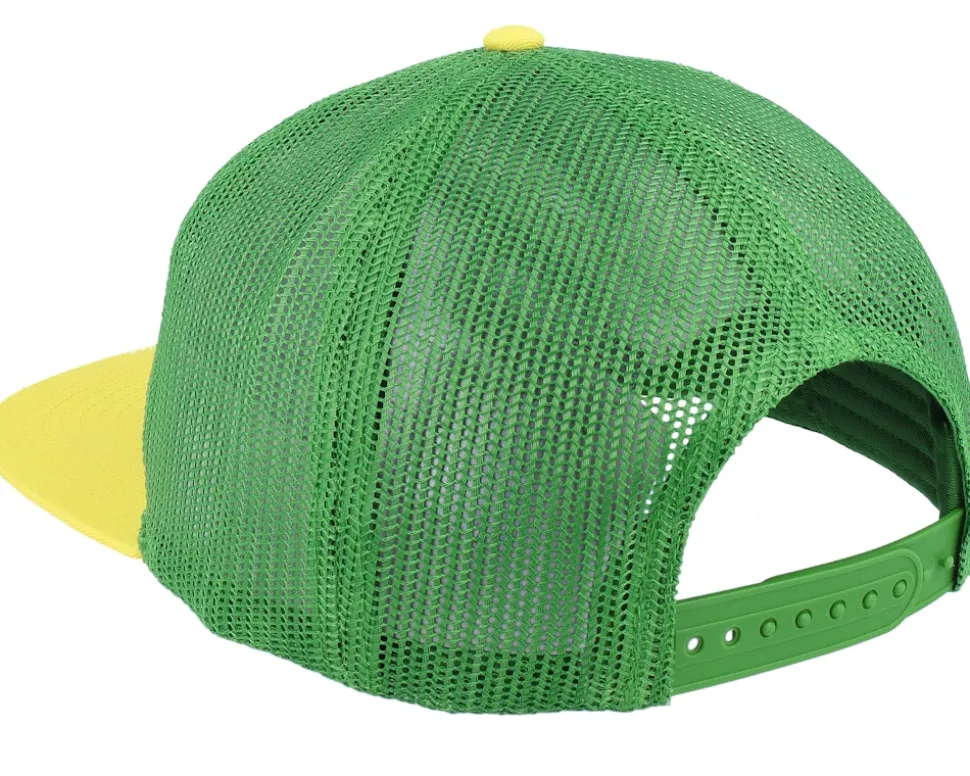 Mesh/Cotton Twill Visor Green/Yellow Trucker - John Deere