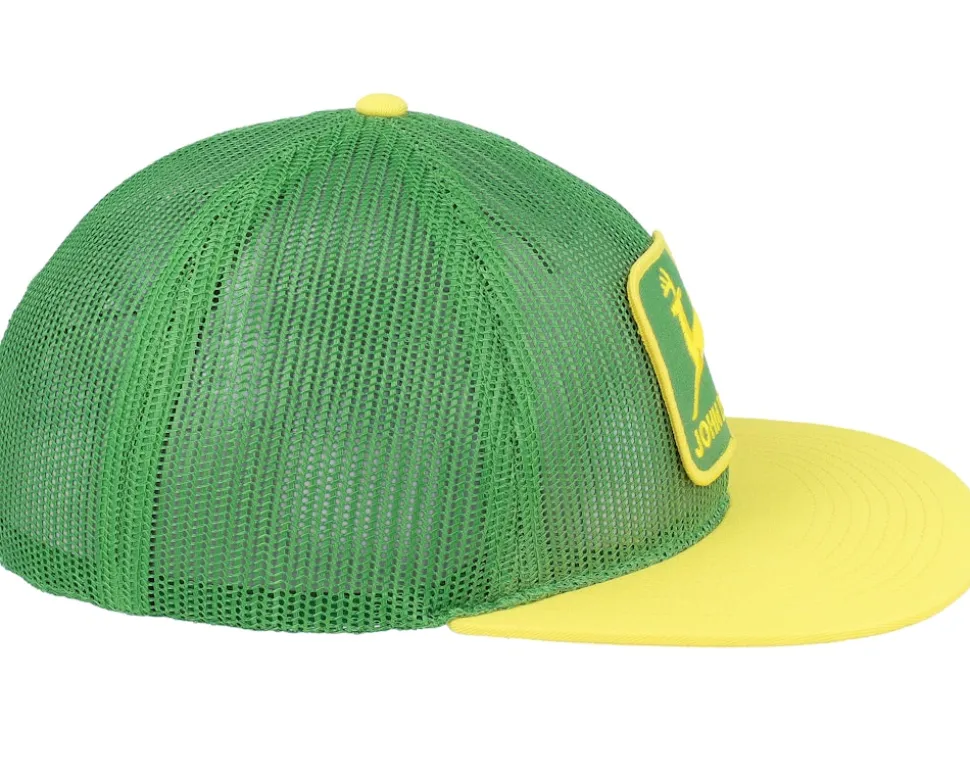 Mesh/Cotton Twill Visor Green/Yellow Trucker - John Deere