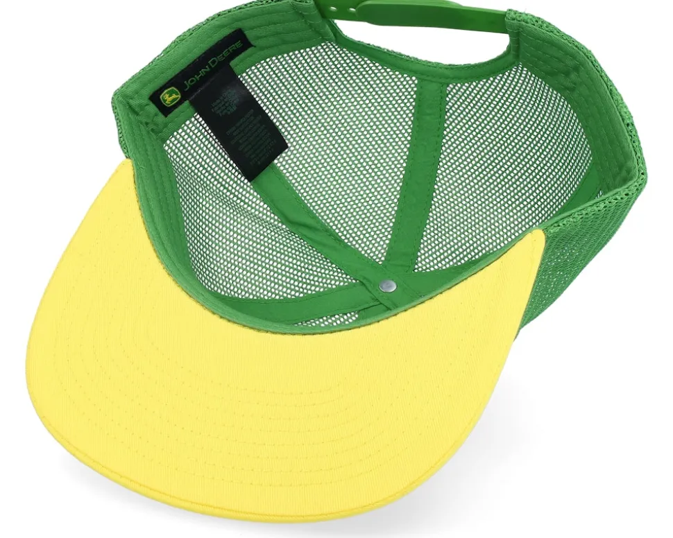 Mesh/Cotton Twill Visor Green/Yellow Trucker - John Deere