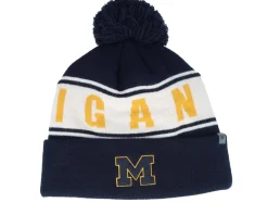 Michigan Wolverines Michigan Wolverines Cuffed Navy Pom - Top of the World