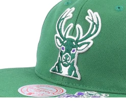 Milwaukee Bucks Dead Remix Deadstock Green Snapback - Mitchell & Ness