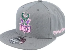 Milwaukee Bucks From Dusk Dark Grey Fitted - Mitchell & Ness