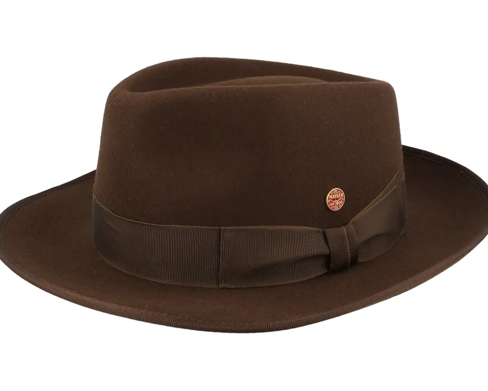 Mio Wool Chestnut Fedora - Mayser