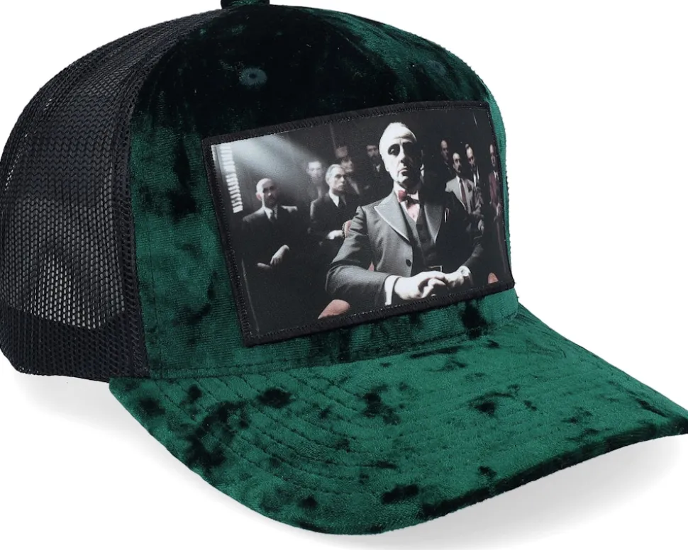Mob Boss Velvet Green/Black A-frame Trucker - Calza Pennello