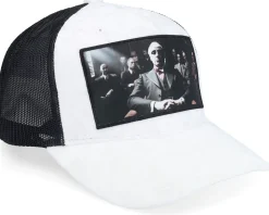 Mob Boss Velvet White/Black A-frame Trucker - Calza Pennello