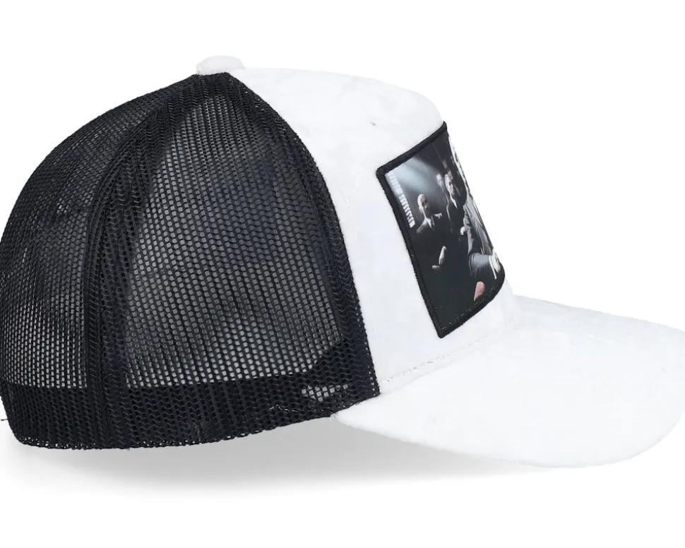 Mob Boss Velvet White/Black A-frame Trucker - Calza Pennello